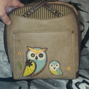 Chala Brown Owl Design Backpack
